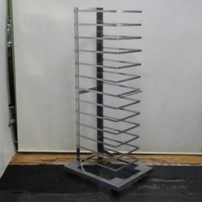 キャスター付 ステンレス 片トンボラック 13段 mm 棚 ｍｍ ピッチ82 15.6 kg パンラック カート