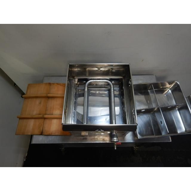 涌井工業 業務用 LPガス 直火式 おでん鍋 尺2 4ツ切 プロパン W420D440