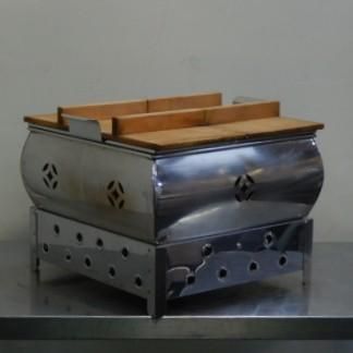 涌井工業 業務用 LPガス 直火式 おでん鍋 尺2 4ツ切 プロパン W420D440