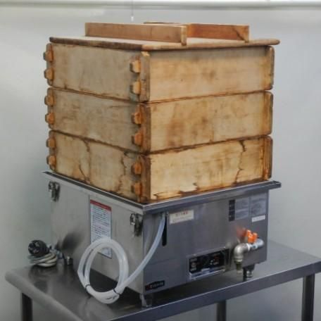 2014製 エイシン スチーマー 卓上 電気 蒸し器 M-22 ステンレス 45 cm 4.5 kW 3相200 V cm角せいろ