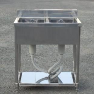 業務用 ステンレス 2槽 シンク W 750 D 600 H 800 90 mm 厨房 槽内寸W 32 47深23 cm 9