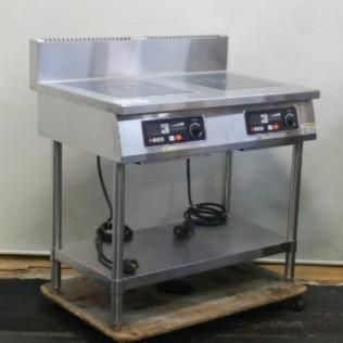 2017年製 タニコー TIH S 55 N 業務用 2口 IH コンロ 5 kw 2 3相200 V 15 cm