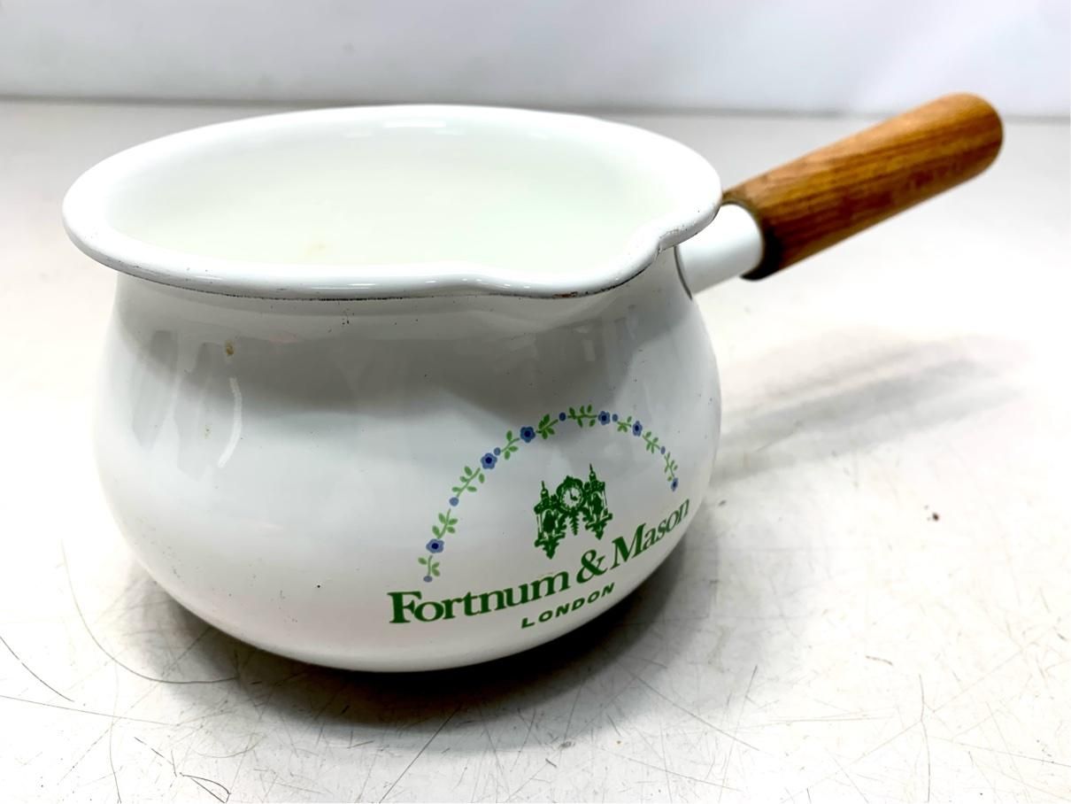 貴重 ミルクパン 片手鍋 コンパクト Fortnum & Mason ホーロー製