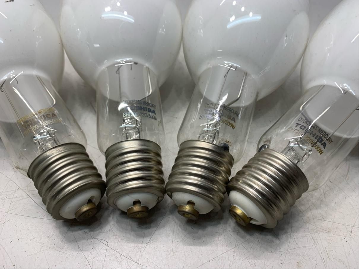 東芝 水銀灯 ランプ 4点セット チョークレス水銀ランプ 500W TOSHIBA