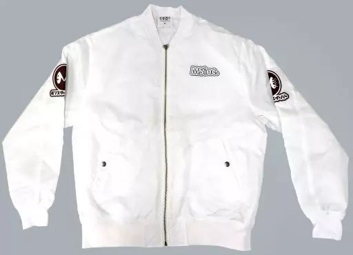 衣類 ロゴ モンスタースイーパー社作業着風フライトジャケット ホワイト Mサイズ 怪獣8号