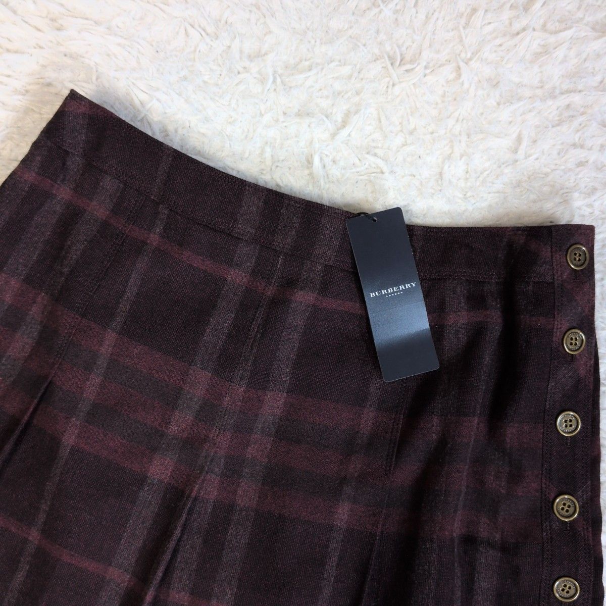 未使用✨ BURBERRY LONDON バーバリーロンドン チェック柄プリーツ