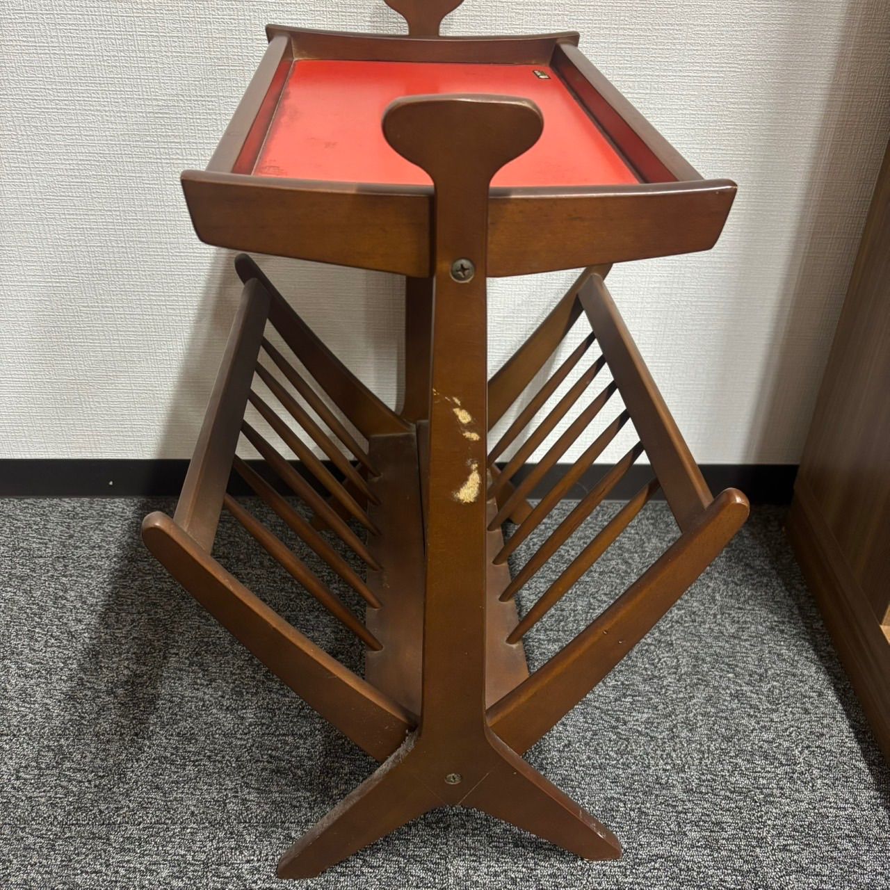 ✨オールド カリモク ✨ Vintage マガジンラック付 サイドテーブル