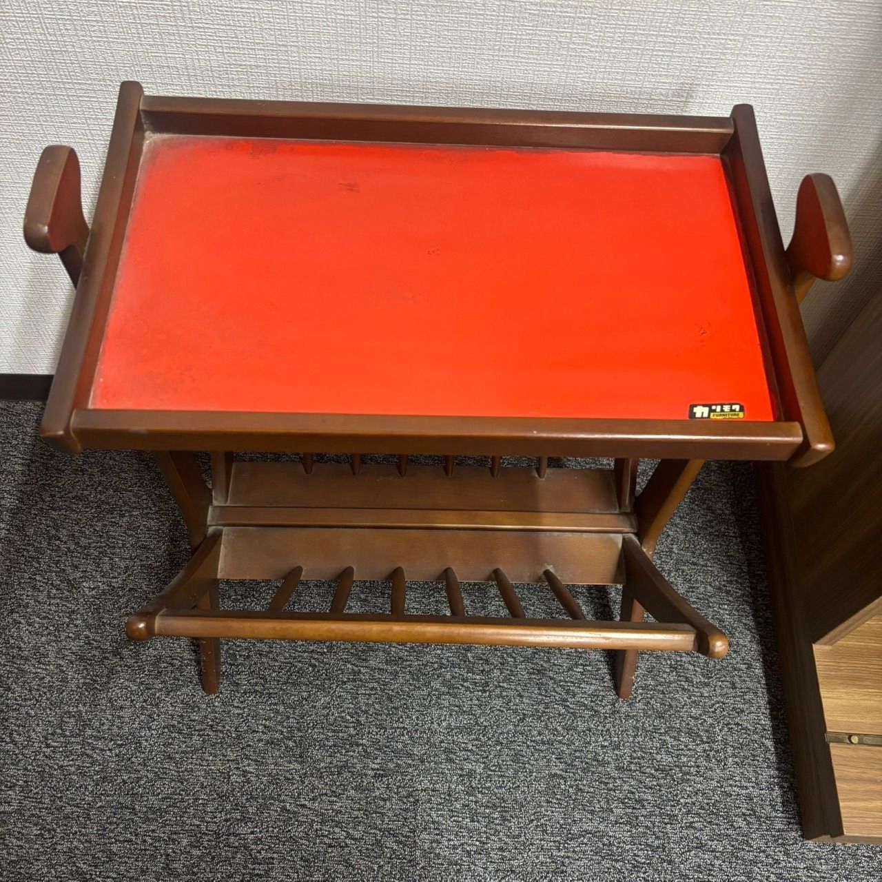 ✨オールド カリモク ✨ Vintage マガジンラック付 サイドテーブル