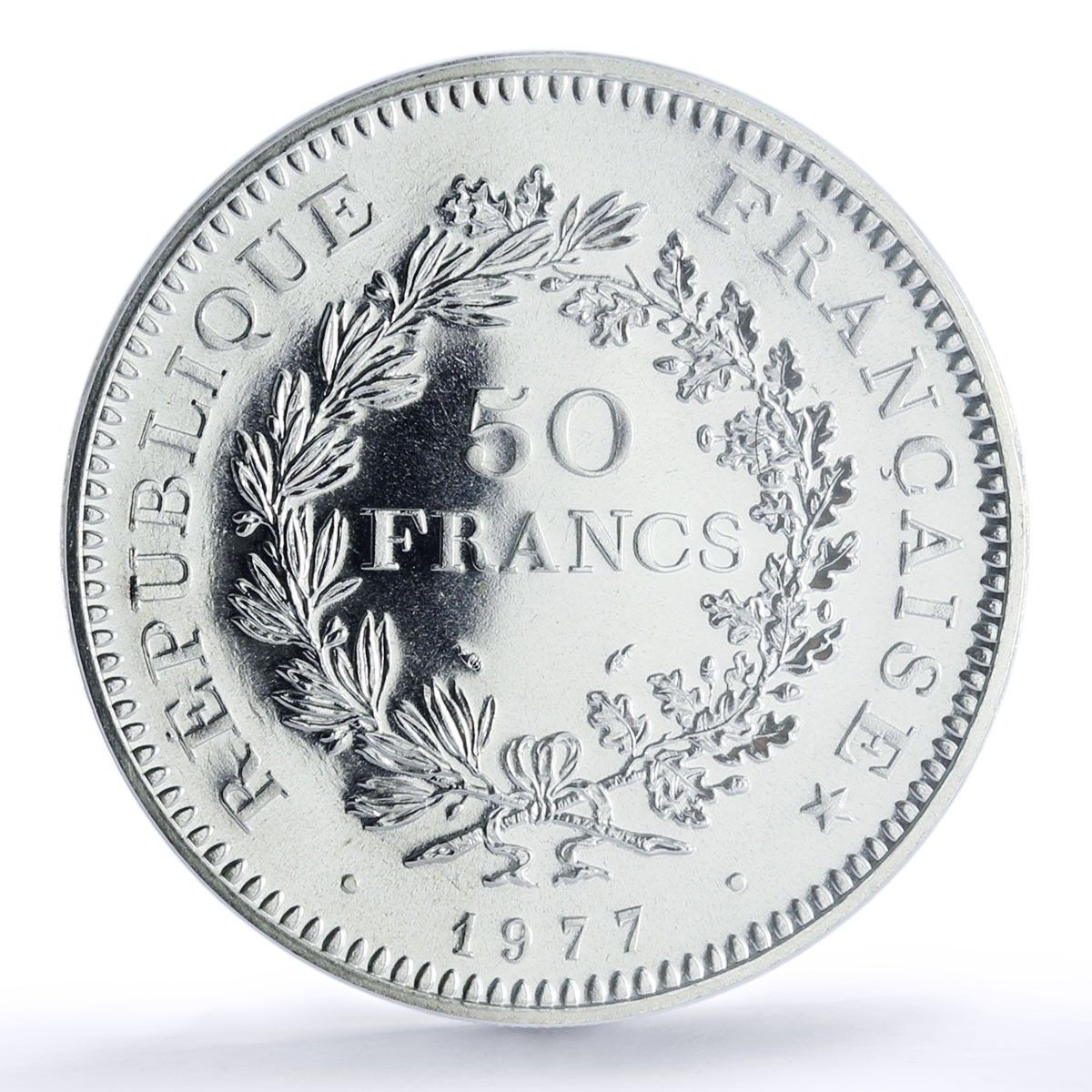 フランス 50フラン ヘラクレス Gad-882 F-427 KM-941 MS 68 PCGS 銀貨