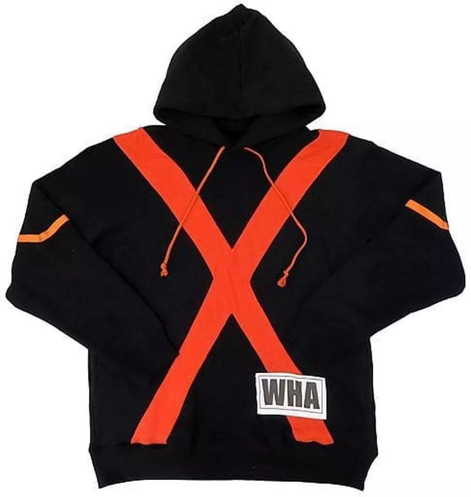 衣類 爆豪勝己モデル コラボパーカー ブラック×オレンジ Mサイズ 僕のヒーローアカデミア THE MOVIE ワールド ヒーローズ ミッション× ×H.B.M.GALLERY