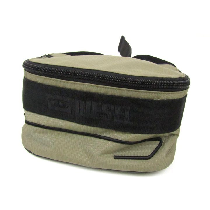 美品　ディーゼル　ウエストポーチ　ヴィンテージ　キャンバス　レザー　カーキ ディーゼル ウエストバッグ ワンショルダーバッグ ロゴ カバン