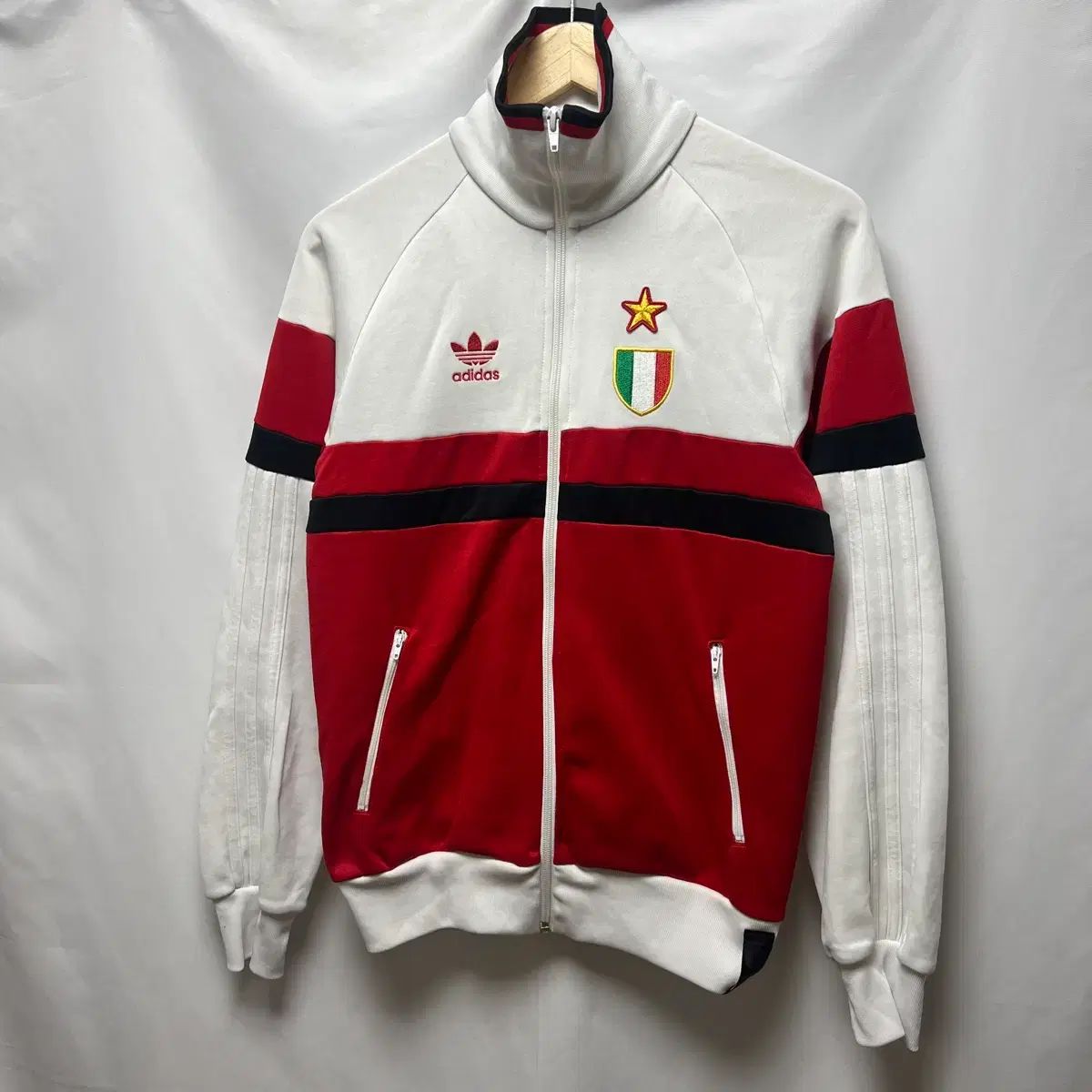 正規品/90 adidas ACミラン 00s 白赤 オールドスクール トラック