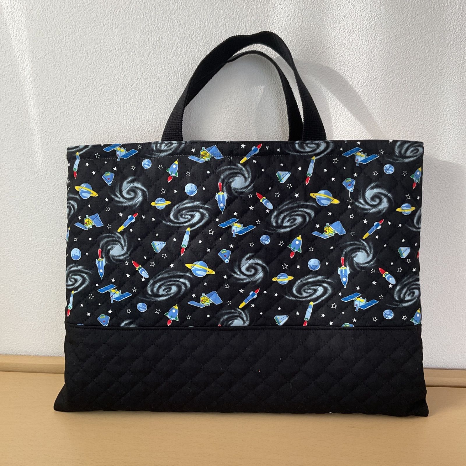 入園入学2点セット ハンドメイド レッスンバッグ 上履き入れ 宇宙