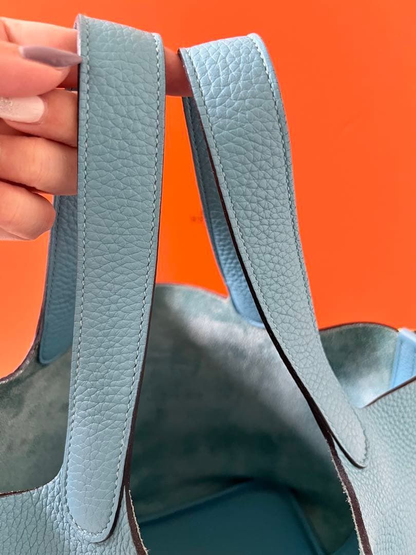 レアカラー☆エルメス ピコタンロックMM ブルーノール Y刻印 ゴールド