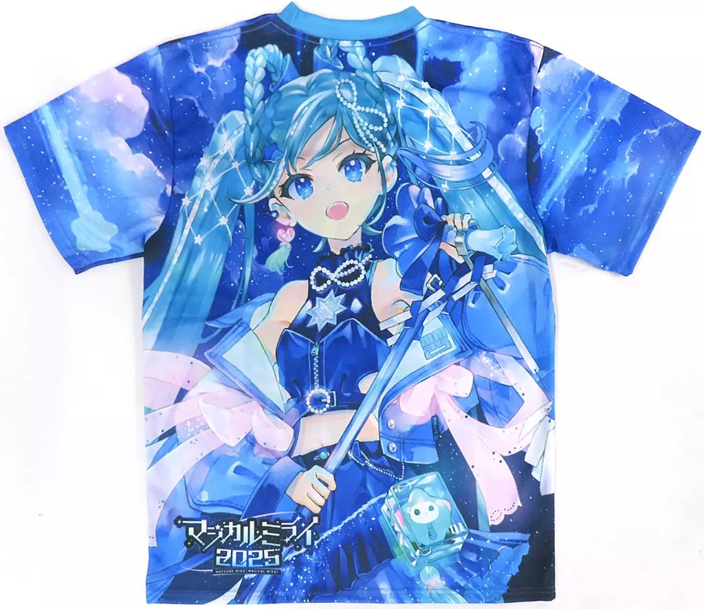 中古】Tシャツ 初音ミク フルグラフィックTシャツ ブルー Lサイズ