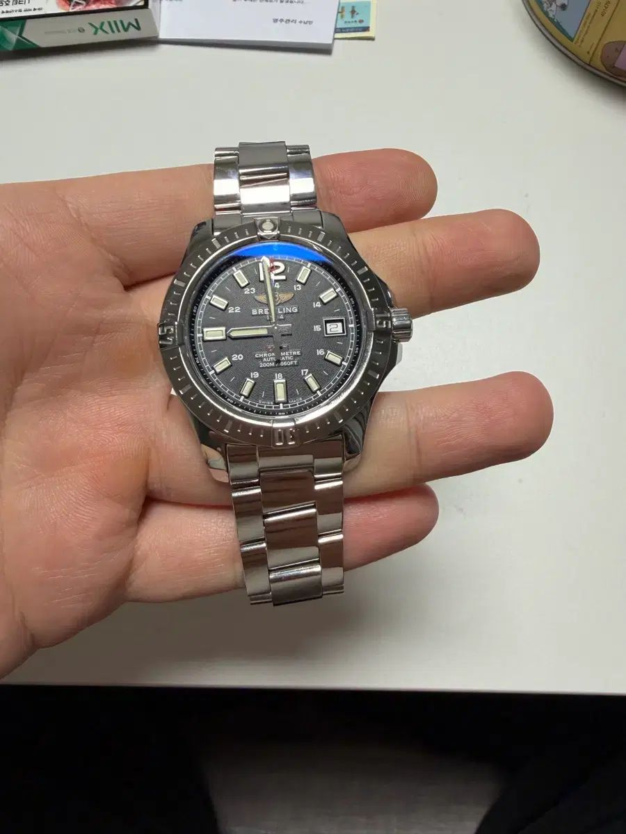 ブライトリング コルト 41ミリ a 17313 黒文字盤 25年 正規オーバーホール実物