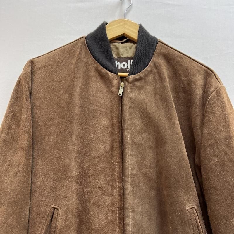 【やまと】ショット 327 スエード ボンバージャケット 40 ベージュ ショット 327 USA製 スエードレザー ボンバージャケット ヴィンテージ