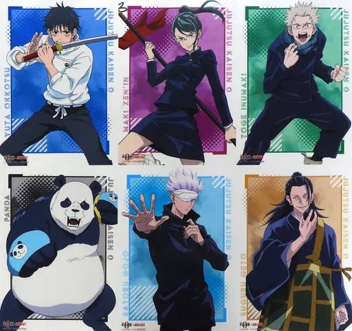 呪術廻戦　ラウンドワン　クリアポスター 中古】ポスター A3オリジナルクリアポスター 全6種セット 「劇場版