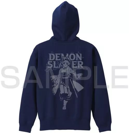 衣類 胡蝶しのぶ ジップパーカー ネイビー Lサイズ 鬼滅の刃