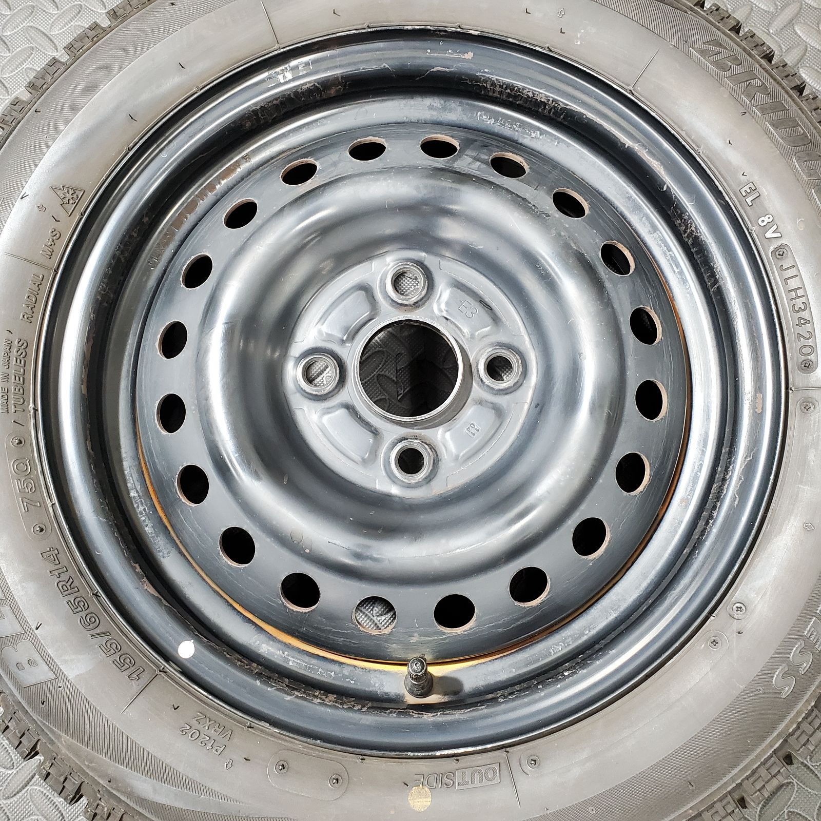 20年製 155 65 R 14 ブリヂストン ブリザックVRX ダイハツ タント ムーヴ ミラ コンテ スタッドレスタイヤ 1280