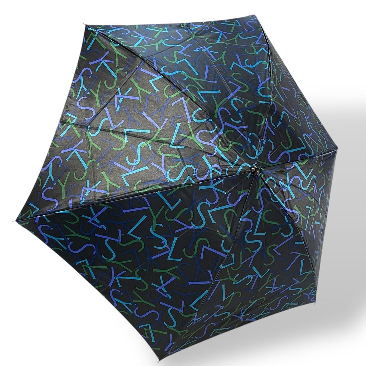 【新品未使用】イヴサンローラン 折り畳み傘 YSLロゴ 総柄 YSL シースルー 未使用級 Yves Saint Laurent イヴサンローラン 折り畳み傘 日傘 雨傘