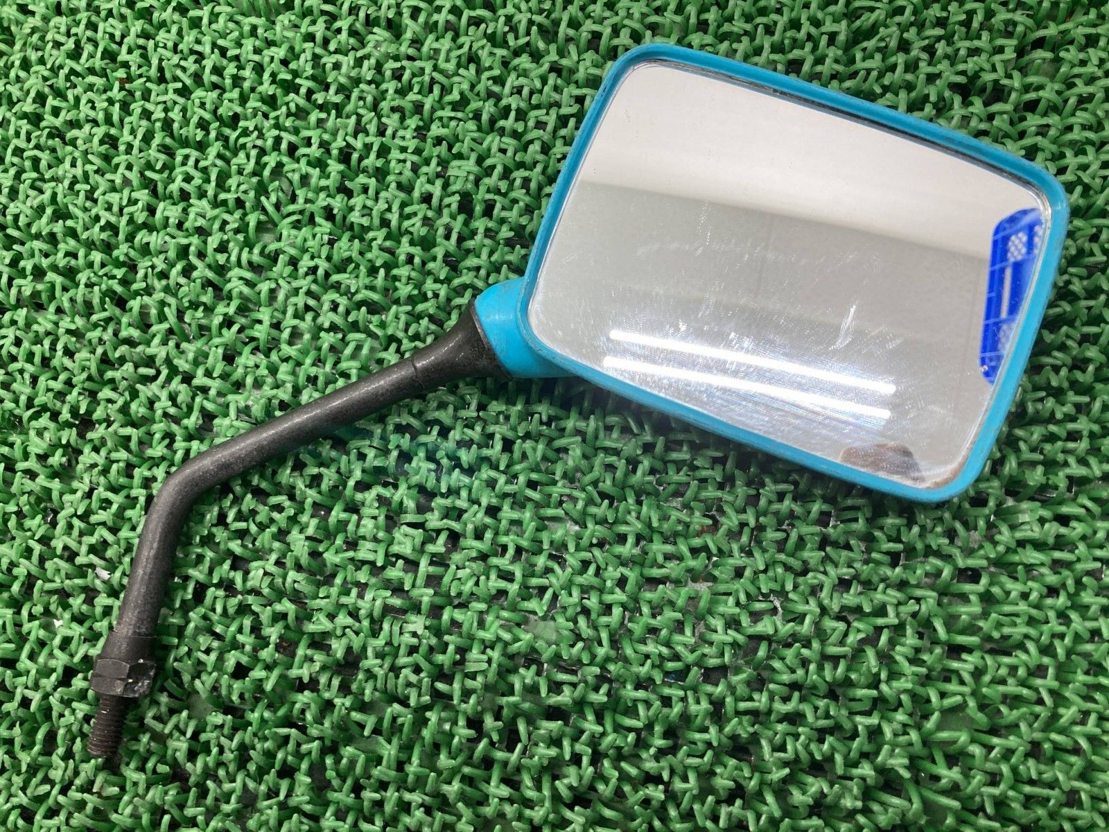 ジョグ ミラー 右 青 ヤマハ 純正 バイク 部品 27V 逆8mm JOG 旧車