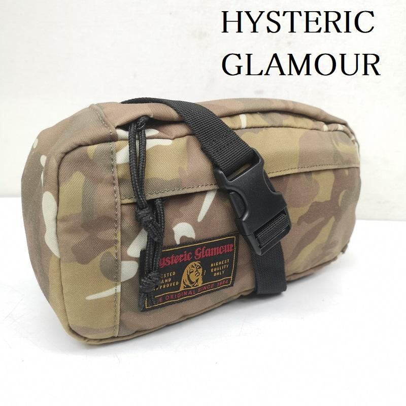 HYSTERIC GLAMOUR 迷彩バッグ ヒステリックグラマー 迷彩 カモフラ ボディ ウエスト バッグ メンズ