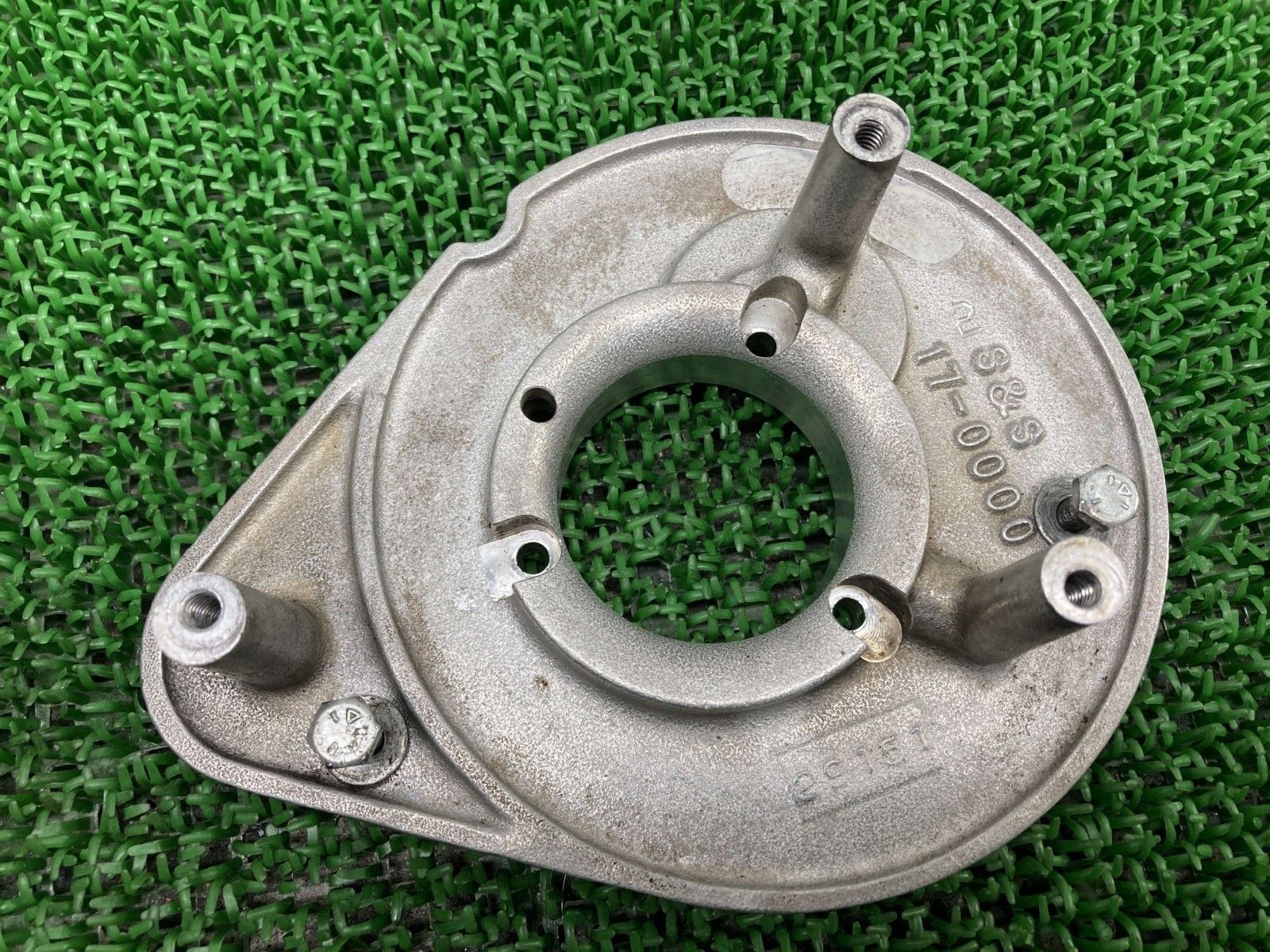 S S製ハーレー エアクリーナーステー 17 0000 社外 CVキャブレター用 ティアドロップバックプレート 曲がり無し Xa