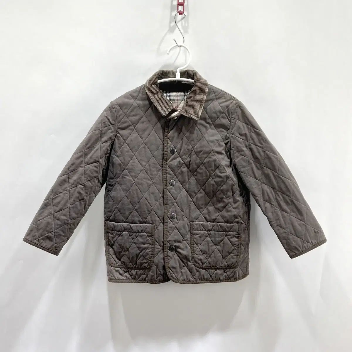バーバリー キッズ カラ キルティングジャケット 正規品 ブラウン 6Y ヴィンテージ