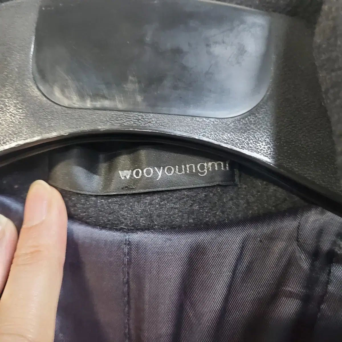 ウーヨンミ ウール カシミア トレンチ ミディ コート 100