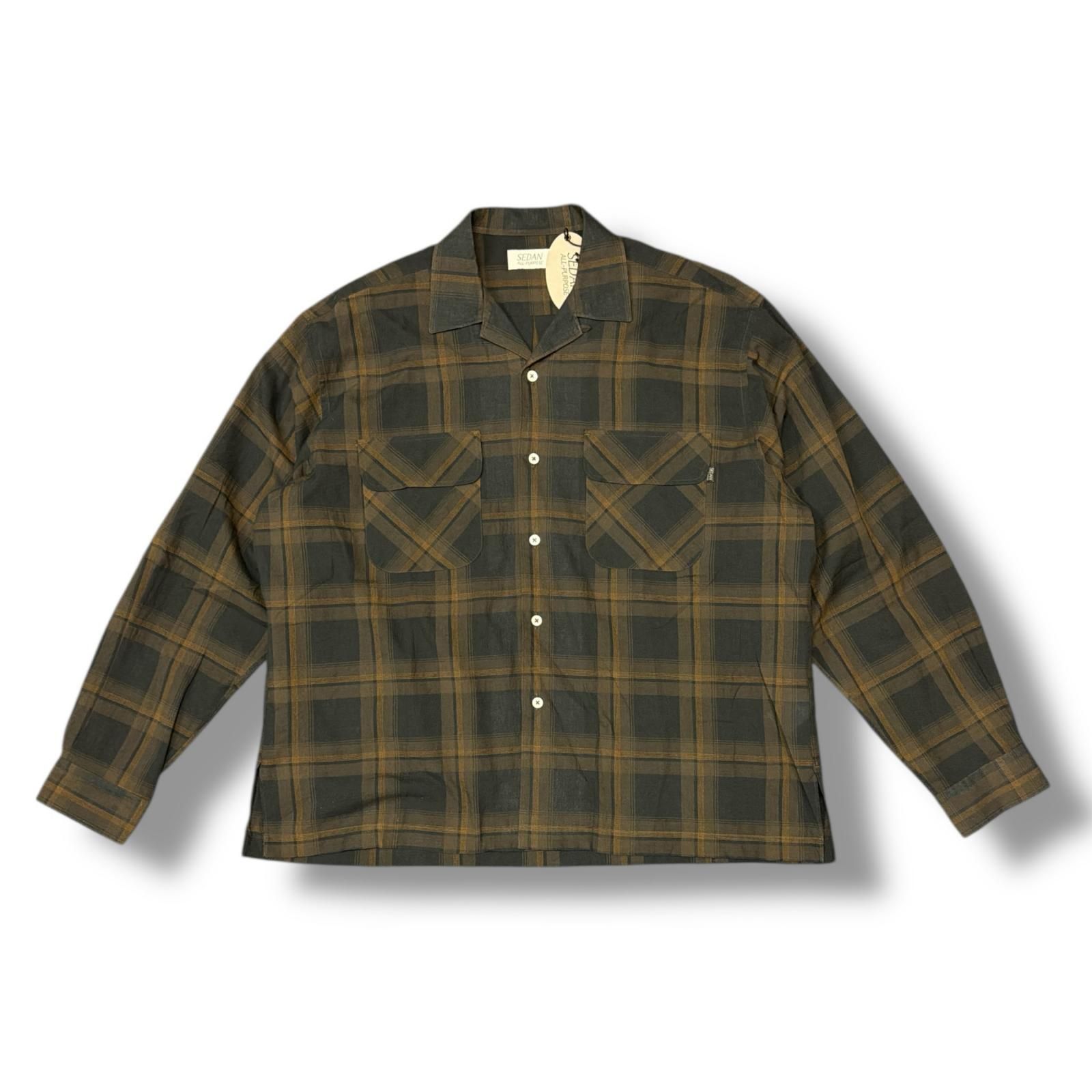 参考上代25,300円 SEDAN ALL-PURPOSE 25SS Madras Plaid Open Collar