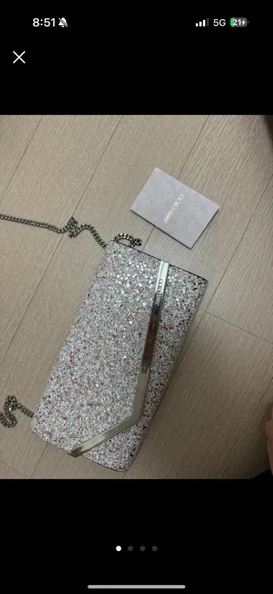 ジミーチュウ グリッター チェーンバッグ クラッチ