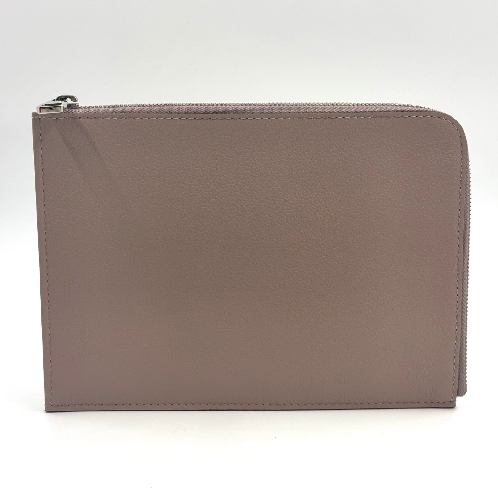 LOUIS VUITTON ポシェットジュールPM トープ レザー グレーベージュ クラッチバッグ シルバー R 99760