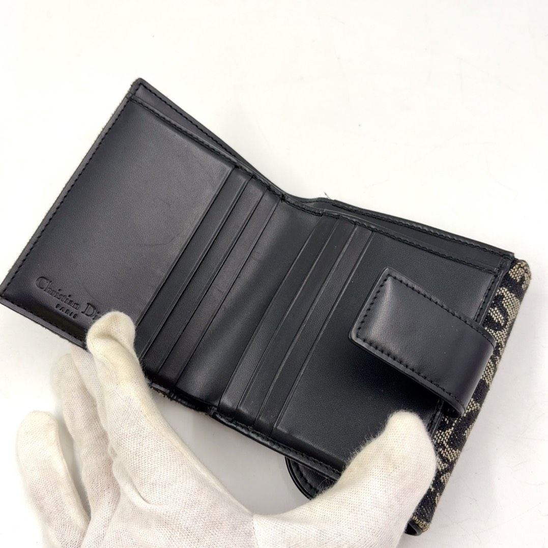 Christian Dior オブリーク トロッター サドル レザー×キャンバス