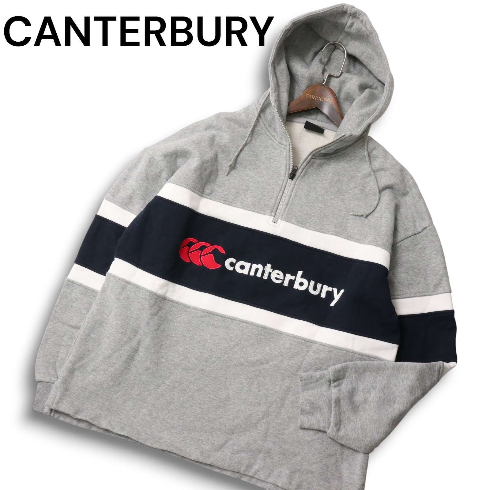 CANTERBURY カンタベリー ラグビー 秋冬 裏起毛☆ ロゴ ハーフジップ