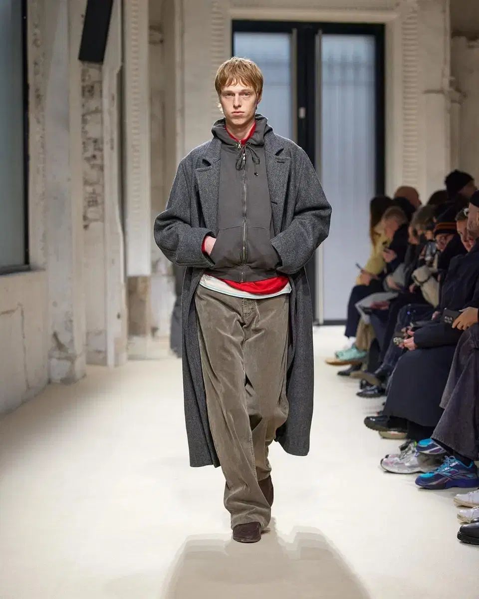 オーラリー AURALEE / ヘリンボーン シェットランド ウール ダブル