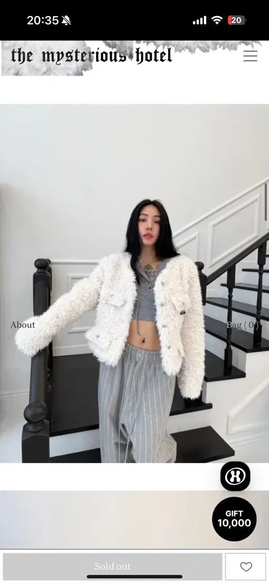 THE MYSTERIOUS HOTEL プードル ファー ジャケット 白