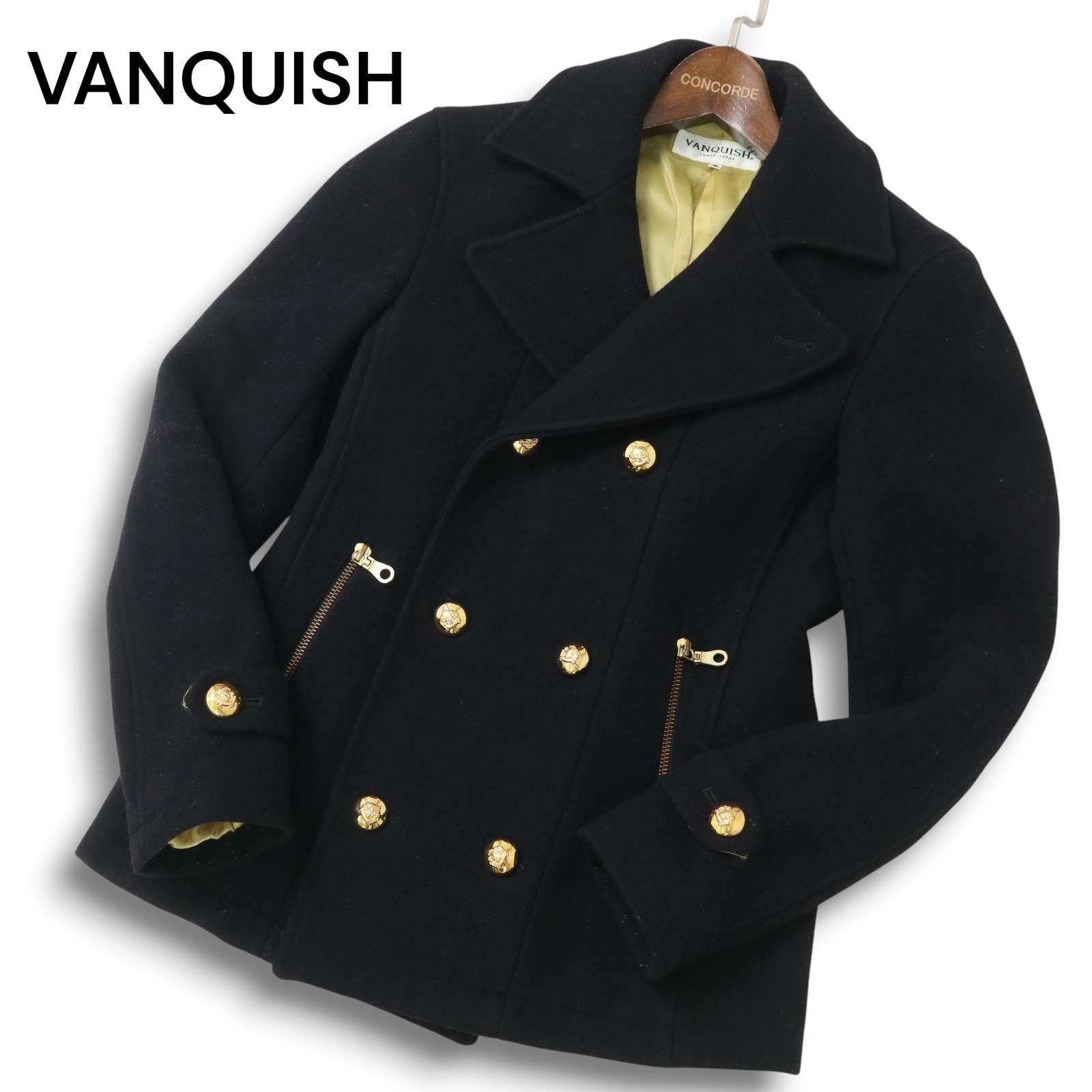 VANQUISH ヴァンキッシュ 秋冬 メルトン ウール☆ 刻印 金ボタン P