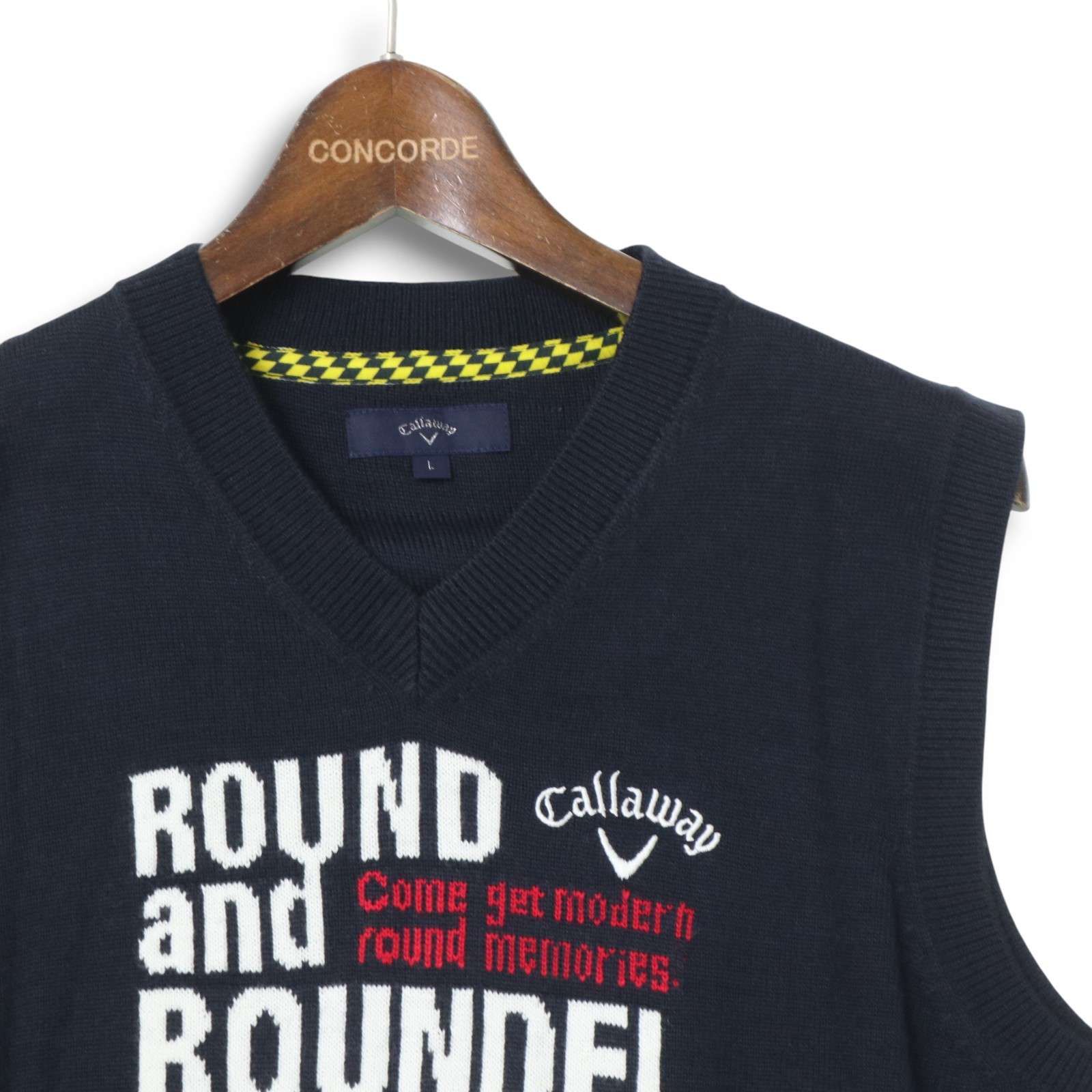 Callaway キャロウェイ ゴルフ 秋冬 ウール混☆ Vネック ニット ベスト