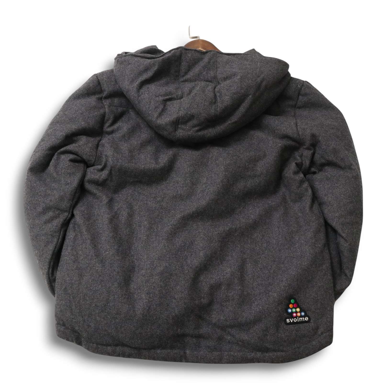 svolme スボルメ 秋冬☆ ウール フーディー ダウン ジャケット Sz.S