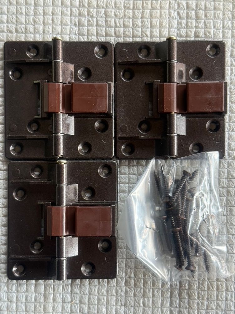 ATOM アトム HD-35 N GB ブロンズ 収納折戸用丁番 裏面付 キャッチ付 センターヒンジ × 8袋 訳有り