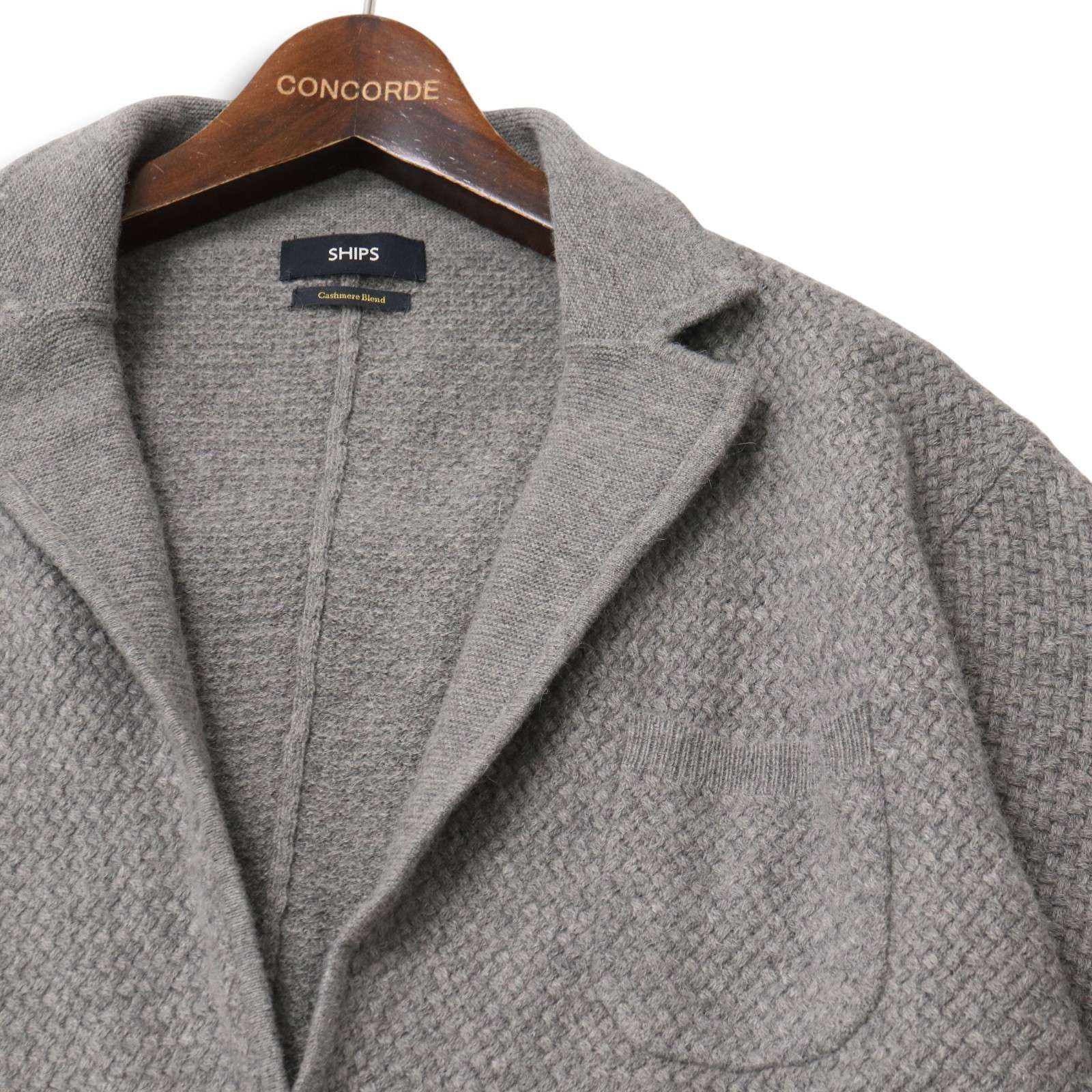 SHIPS シップス 秋冬 カシミヤ シルク混 ウール☆ ニット ジャケット