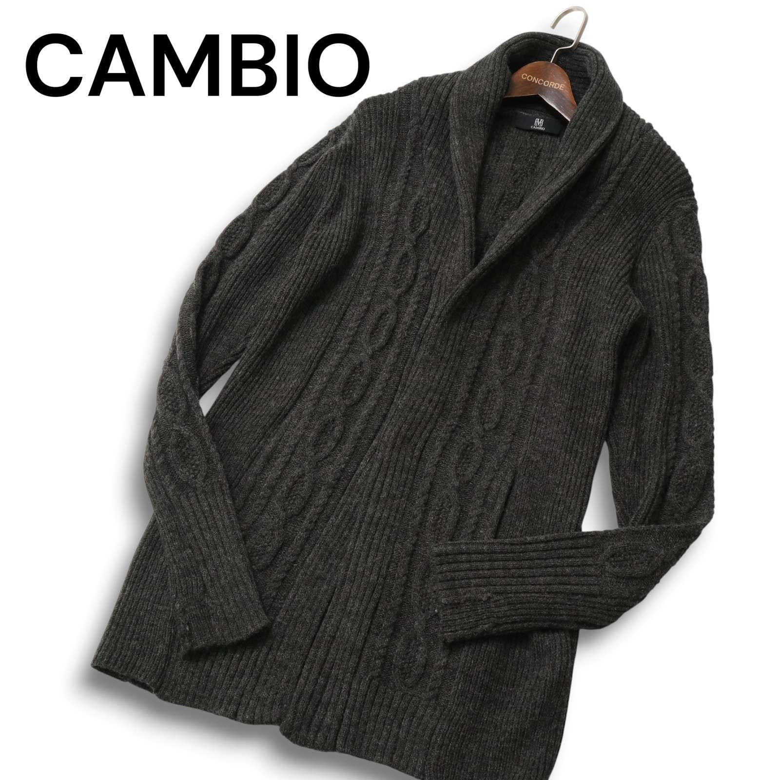 CAMBIO」 ニットカーディガン M グレー メンズ CAMBIO カンビオ 秋冬 