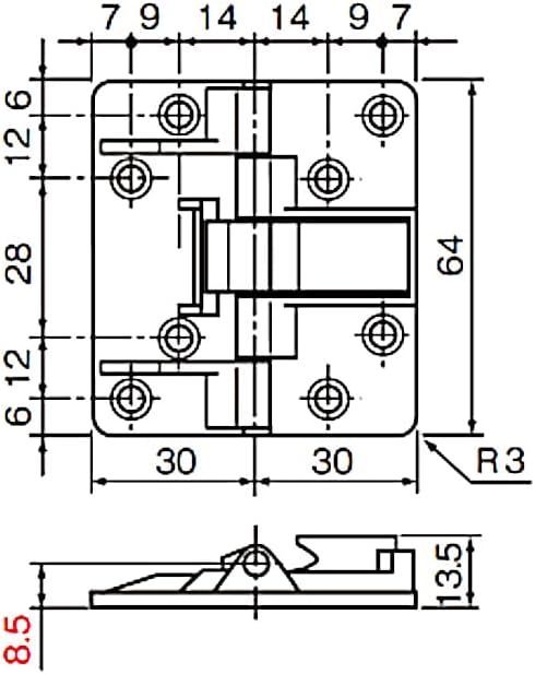  ATOM アトム HD 35 N GB ブロンズ 収納折戸用丁番 裏面付 キャッチ付 センターヒンジ 8袋 訳有り チューブクランプ 圧縮スプリング 蝶番 丁番 ヒンジ 金物 部品