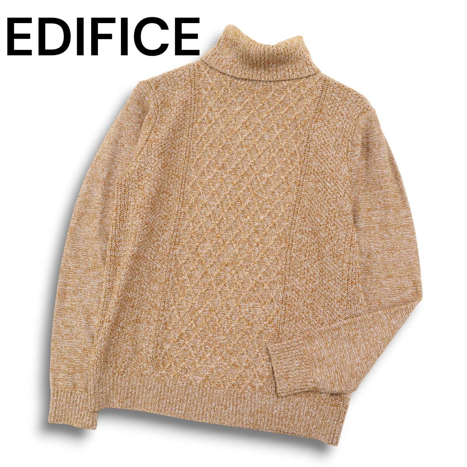 EDIFICE エディフィス 秋冬 ウール100％☆ セーター タートルネック 