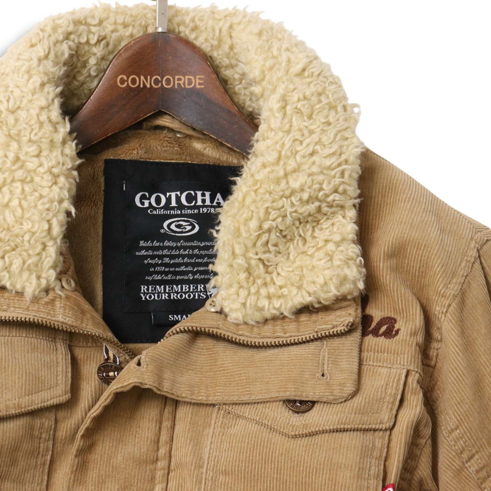 GOTCHA ガッチャ 秋冬 ボア☆ 袖中綿 ロゴ刺繍 コーデュロイ