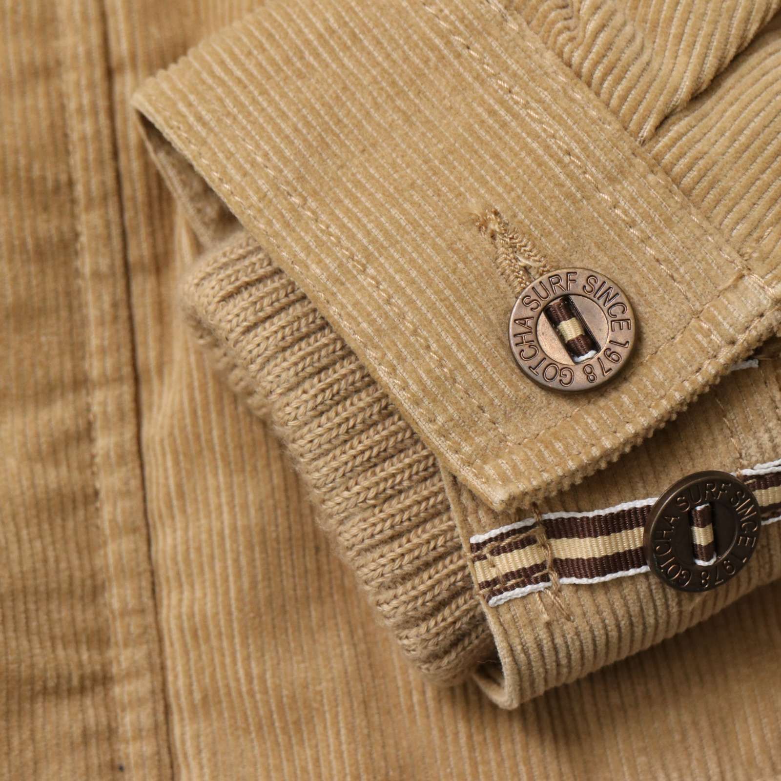 GOTCHA ガッチャ 秋冬 ボア☆ 袖中綿 ロゴ刺繍 コーデュロイ