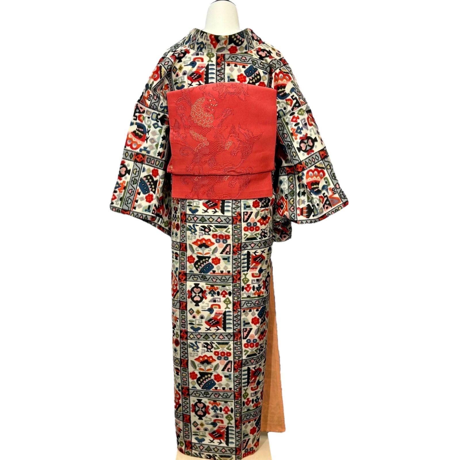 銘仙 アンティーク着物 レトロ着物 - メルカリ