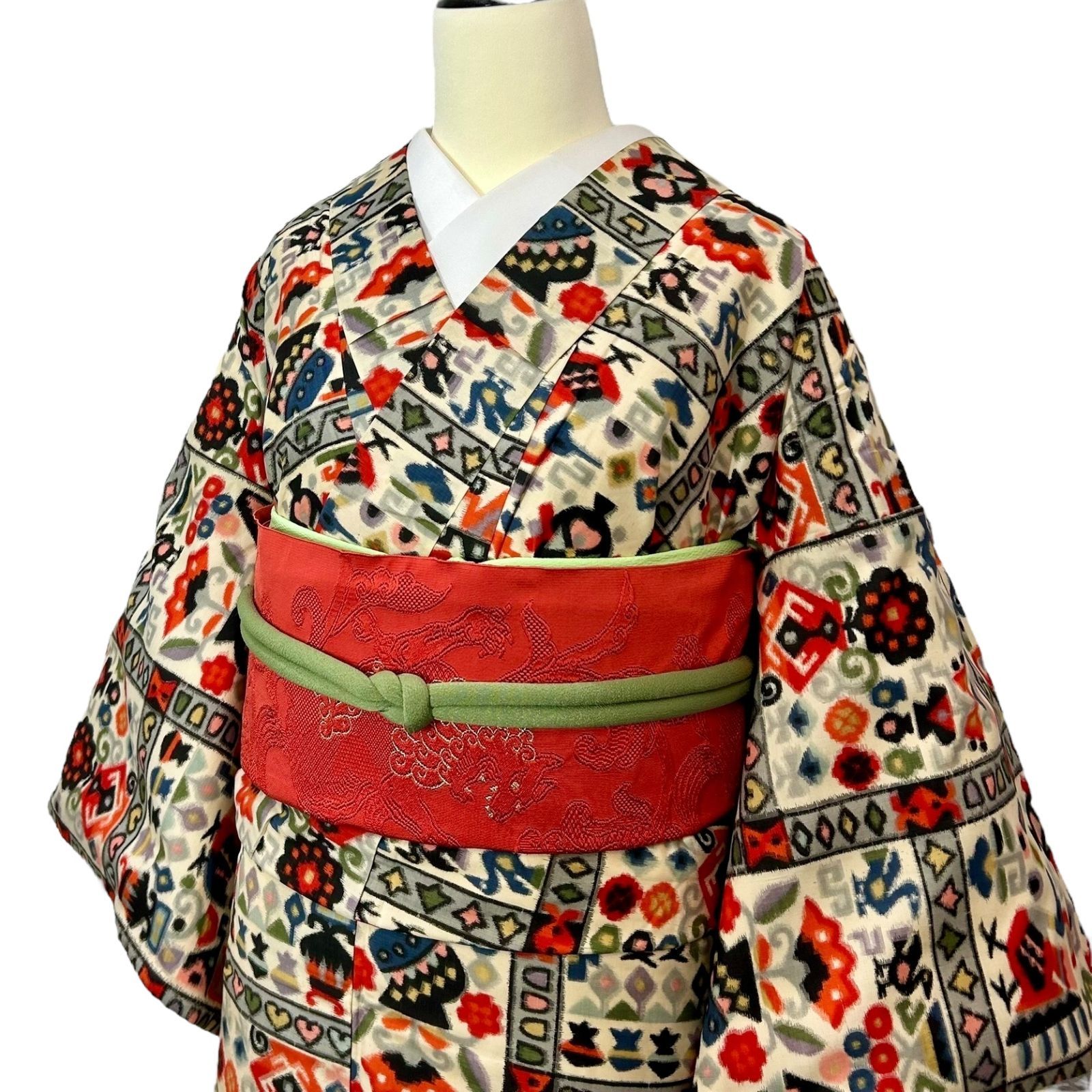 銘仙 アンティーク着物 レトロ着物 - メルカリ