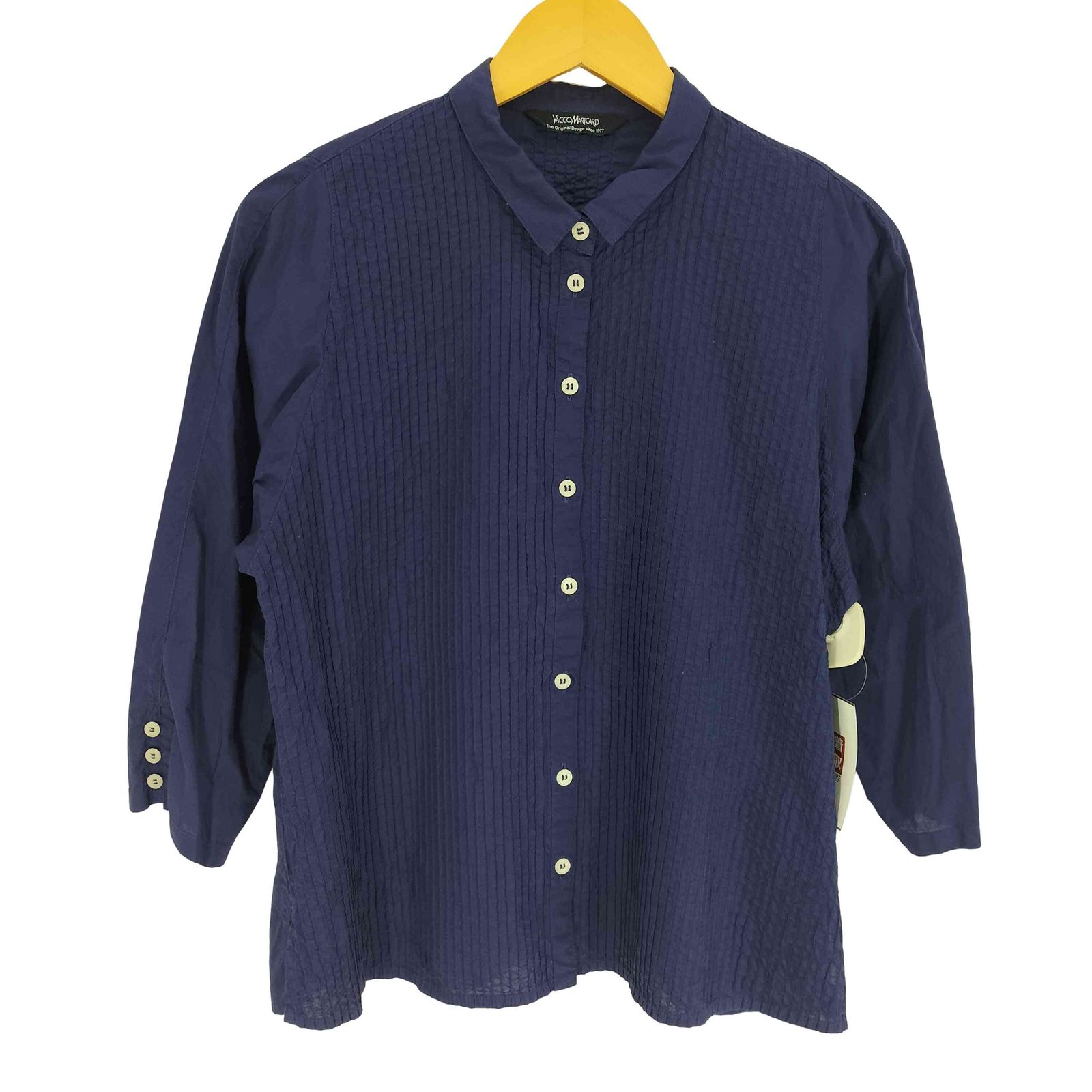 ヤッコマリカルド YACCO MARICARD プリーツデザインシャツ ピンタック